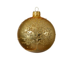 Kerstbal glas licht goud