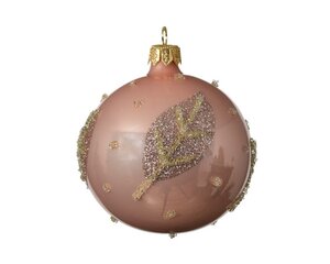 Kerstbal glas poederroze