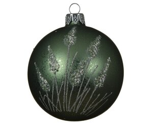 Kerstbal glas salie groen