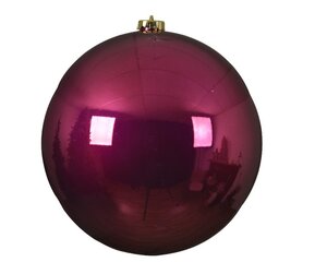 Kerstbal kunststof magnolia - afbeelding 1