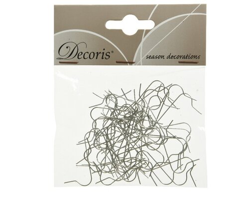 Decoris Kerstbalhaakjes ijzer - zilver - 0,6 × 10 × 10 cm - afbeelding 1