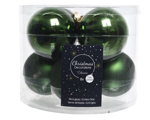 Decoris Kerstballen glas - dennengroen - Ø 7 cm