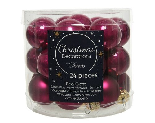 Kerstballen glas mix magnolia