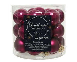 Kerstballen glas mix magnolia
