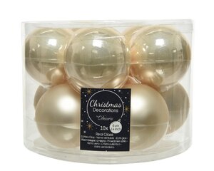 Decoris Kerstballen glas - parel - Ø 6 cm