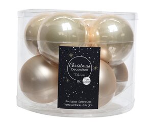Decoris Kerstballen glas - parel - Ø 7 cm