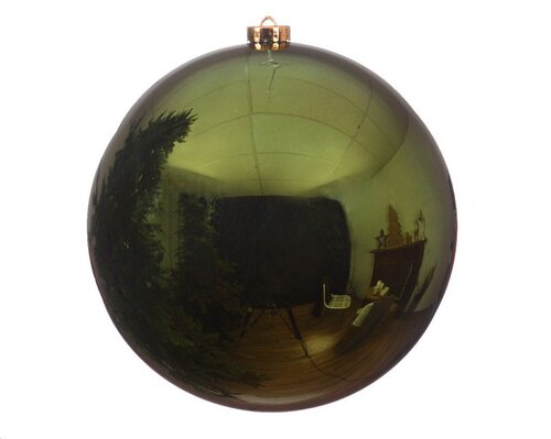 Decoris Kerstballen polystyreen - dennengroen - Ø 14 cm