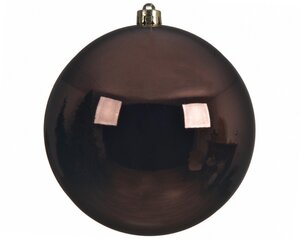 Kerstballen kunststof donker bruin