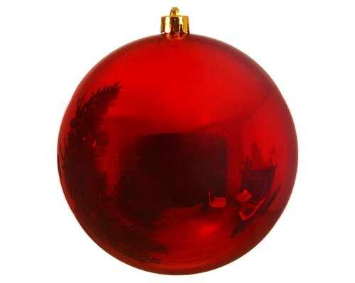 Decoris Kerstballen polystyreen - kerstrood - Ø 14 cm - afbeelding 1