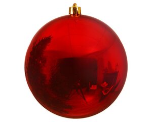 Decoris Kerstballen polystyreen - kerstrood - Ø 20 cm - afbeelding 1