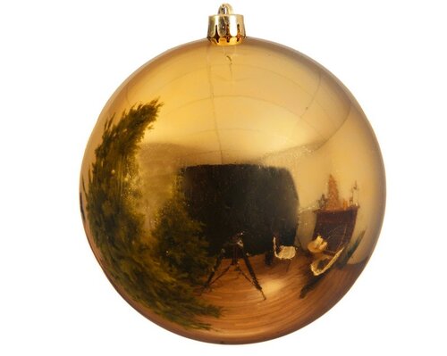 Decoris Kerstballen polystyreen - licht goud - Ø 20 cm - afbeelding 1