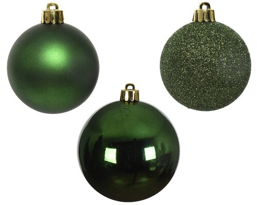 Decoris Kerstballen kun dennengroen dia6cm - afbeelding 2