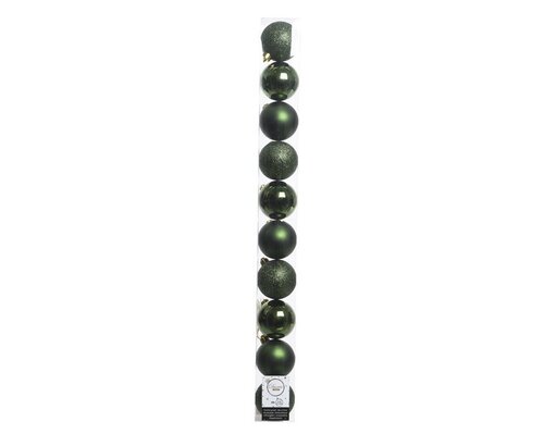 Decoris Kerstballen kun dennengroen dia6cm - afbeelding 1