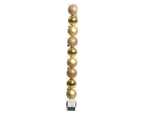Decoris Kerstballen polystyreen - licht goud - Ø 6 cm - afbeelding 1