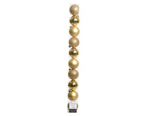 Decoris Kerstballen polystyreen - licht goud - Ø 6 cm - afbeelding 1