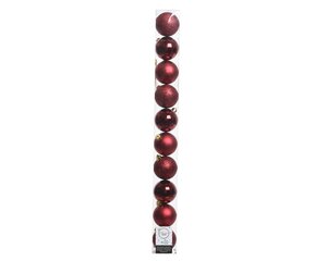 Decoris Kerstballen polystyreen - ossenbloed - Ø 6 cm - afbeelding 1