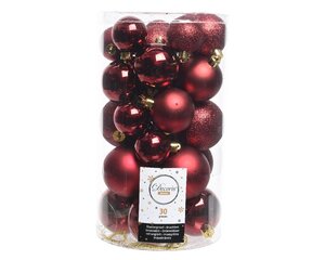 Decoris Kerstballen polystyreen - ossenbloed - Ø 6 cm - afbeelding 1