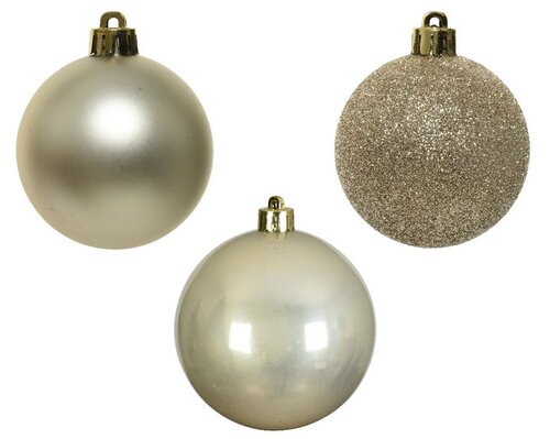 Decoris Kerstballen polystyreen - parel - Ø 6 cm - afbeelding 2