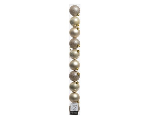 Decoris Kerstballen polystyreen - parel - Ø 6 cm - afbeelding 1