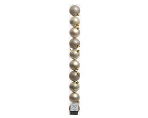 Decoris Kerstballen polystyreen - parel - Ø 6 cm - afbeelding 1
