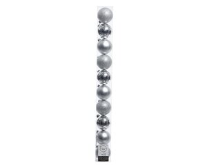 Decoris Kerstballen kun zilver dia6cm - afbeelding 1