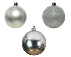 Decoris Kerstballen kun zilver dia6cm - afbeelding 5