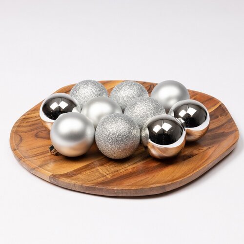 Decoris Kerstballen kun zilver dia6cm - afbeelding 4