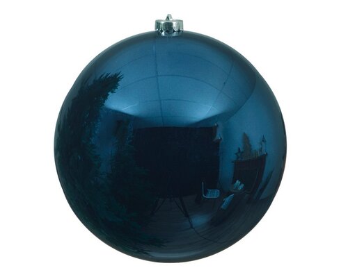 Decoris Kerstballen polystyreen - nachtblauw - Ø 14 cm