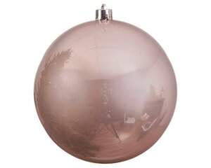 Kerstballen kunststof poederroze - afbeelding 1