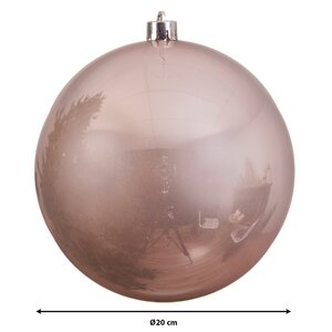 Kerstballen kunststof poederroze - afbeelding 3
