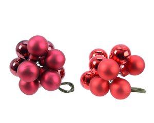 Decoris Kerstballen glas - kerstrood/kleur(en) - Ø 2 cm