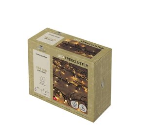 Kerstboomverlichting – 384 LED – 1,3 m – extra warm wit – binnen en buiten – met timer – dimbaar - afbeelding 2