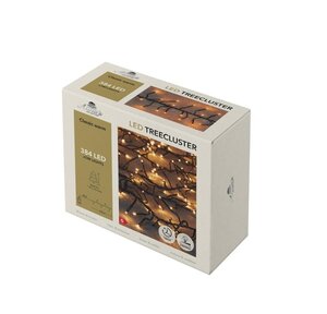 Kerstboomverlichting – 384 LED – 1,3 m – klassiek warm wit – binnen en buiten – met timer – dimbaar - afbeelding 2
