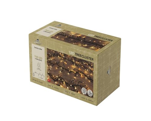 Kerstboomverlichting – 768 LED – 1,9 m – extra warm wit – binnen en buiten – met timer – dimbaar - afbeelding 2