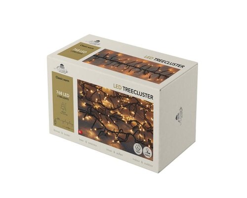 Kerstboomverlichting – 768 LED – 1,9 m – klassiek warm wit – binnen en buiten – met timer – dimbaar - afbeelding 3