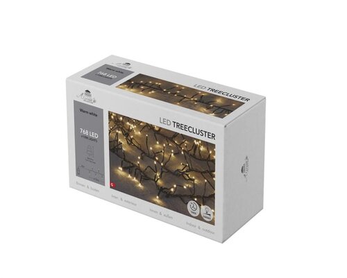 Kerstboomverlichting – 768 LED – 1,9 m – warm wit – binnen en buiten – met timer – dimbaar - afbeelding 2