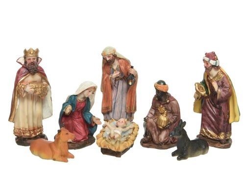 Kerstgroep polyresin - multi - 4 × 6 × 12 cm - afbeelding 1