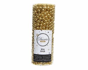 Decoris Kralenslinger polystyreen - licht goud - Ø 0,8 cm