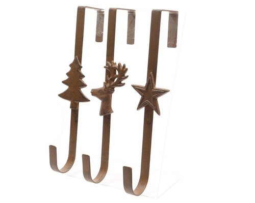 Decoris Kranshouder ijzer - bruin - 11 × 7 × 29 cm