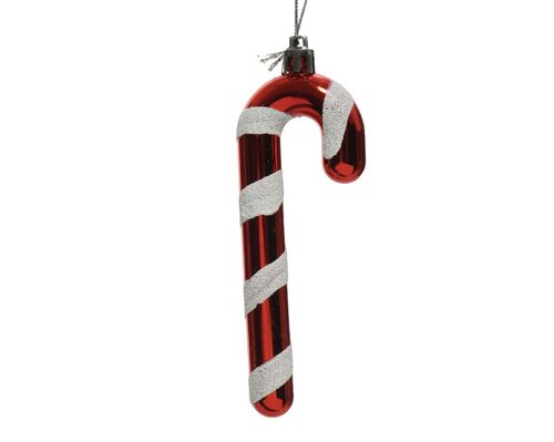 Decoris KunststofHang  rood/wit L1.50-W4-H12cm