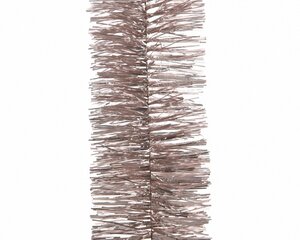 Decoris Lametta guirlande PET - poederroze - Ø 7 cm