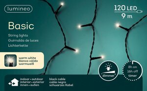 Lumineo tree lights led basic light zwart/warm wit 900cm-120 - afbeelding 1