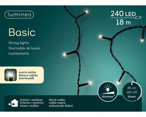 Lumineo tree lights led basic light zwart/warm wit 1800cm-24 - afbeelding 1