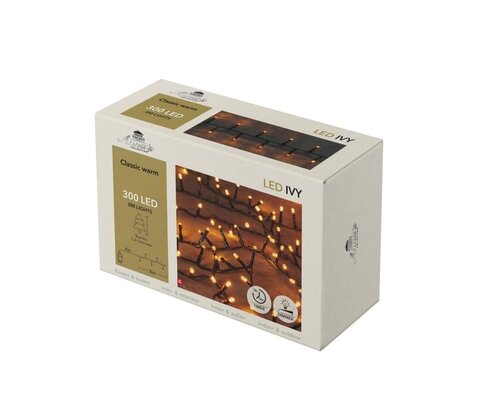LED classic ivy 300 LED – 8 m 4m aanloopsnoer zwart – timer en dimmer