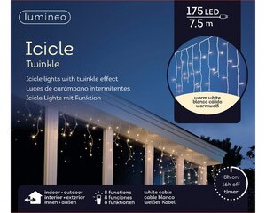 Lumineo special lights led icicle ligh wit/warm wit L750cm-175L - afbeelding 1