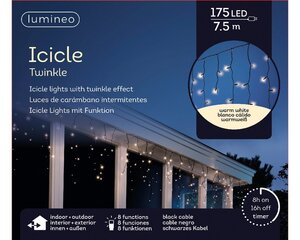 Lumineo special lights led icicle ligh zwart/warm wit L750cm-17 - afbeelding 1