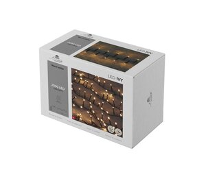 LED ivy 2000 LED – 42 m warm wit 4m aanloopsnoer zwart – timer en dimmer