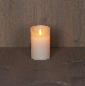 Led kaars rustiek 7,5X12,5CM IVOOR - afbeelding 1