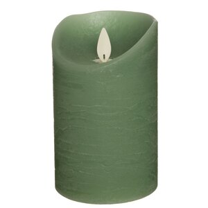 Led kaars rustiek 7,5X12,5CM JADE GROEN - afbeelding 2