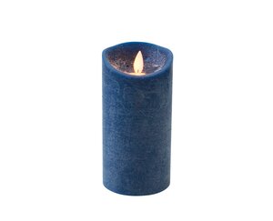 Led kaars rustiek 7,5X15CM ANTIEK BLAUW - afbeelding 2